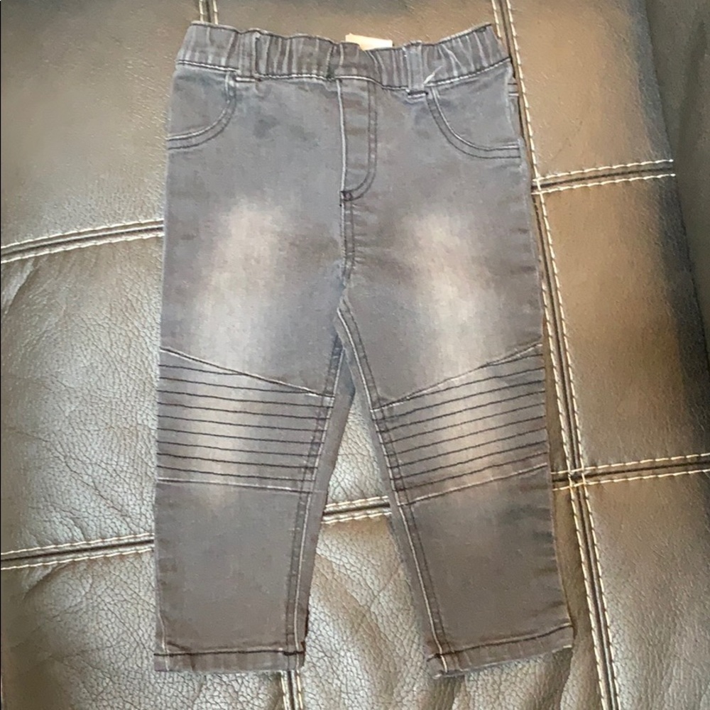 Ombré grey pull on jeans